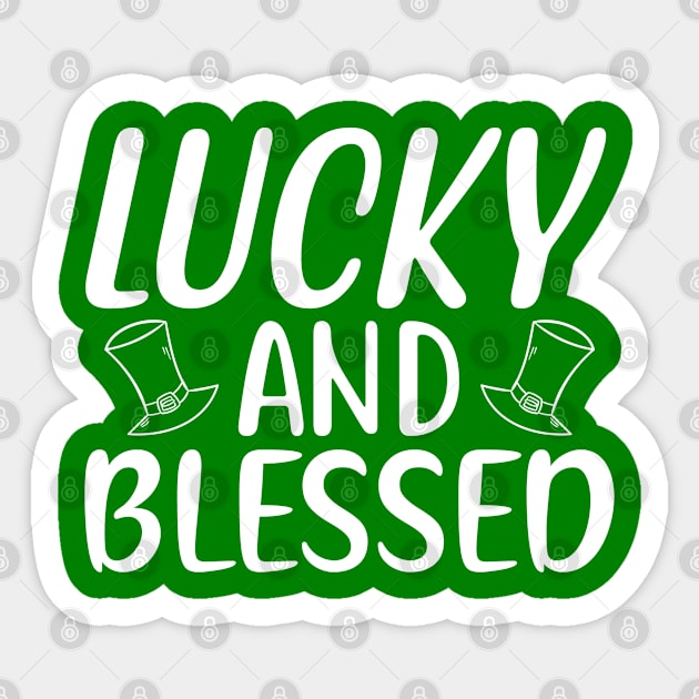 Lucky and Blessed Sticker by BrightOne